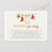 クリスマスメリーの小さな赤ちゃんシャワー本ベビー エンクロージャーカード (正面)