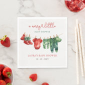 クリスマスメリーの小さな赤ちゃんシャワー男女兼用 スタンダードランチョンナプキン (インサイチュ)