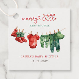 クリスマスメリーの小さな赤ちゃんシャワー男女兼用 フェイバータグ