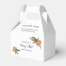 クリスマスメリーの小さな赤ちゃんシャワー フェイバーボックス