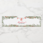 クリスマスメリーの小さな赤ちゃんシャワー ペットボトルラベル (シングルラベル)