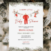 クリスマスメリーの小さな赤ちゃんシャワー 招待状