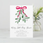 クリスマスメリーの小さな赤ちゃんシャワー 招待状 (スタンド正面)
