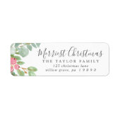 クリスマスメリーの挨拶 ラベル (正面)