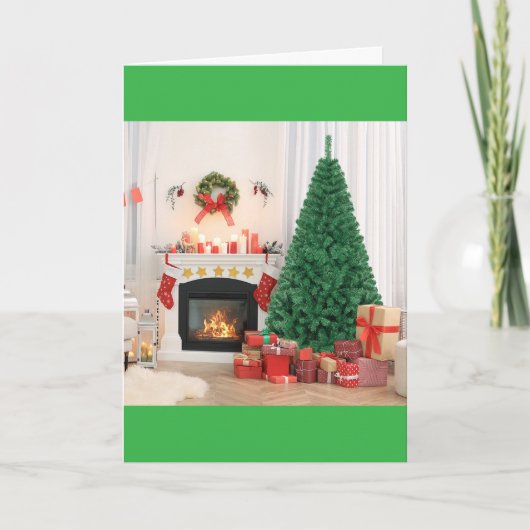 クリスマスメリーの日を過ごす シーズンカード (正面)