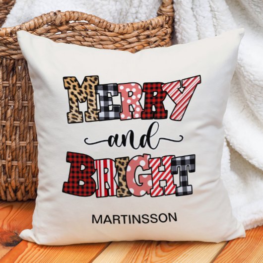 クリスマスメリーの明るいキャンディーの杖の名前 クッション