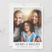クリスマスメリーの明るい写真 シーズンカード (正面)