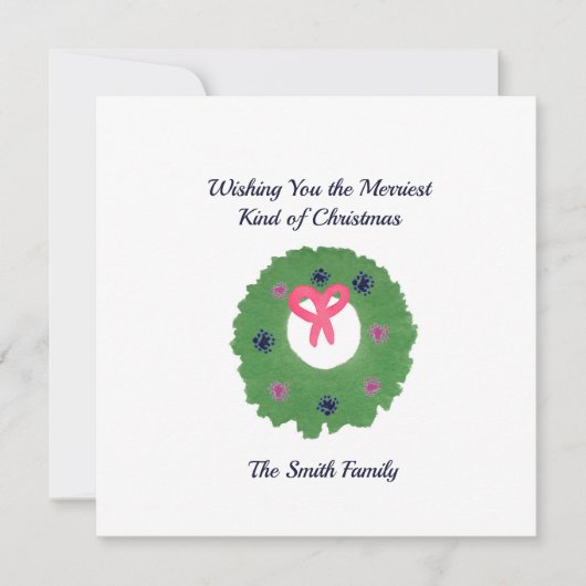 クリスマスメリーの種類をお祈り カード (正面)