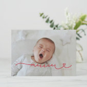 クリスマスメリーの誕生写真の発表 招待状 (スタンド正面)