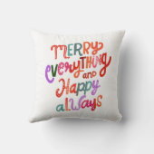 クリスマスメリーは何もかも幸せモダンだ クッション (裏面)