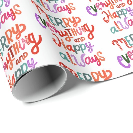 クリスマスメリーは何もかも幸せモダンだ ラッピングペーパー (ロールコーナー)
