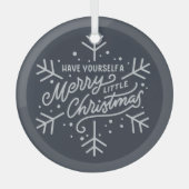 クリスマスメリーをお過ごし – Snowflake ガラスオーナメント (正面)