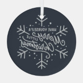 クリスマスメリーをお過ごし – Snowflake ガラスオーナメント (裏面)