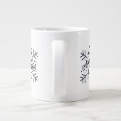 クリスマスメリーをお過ごし – Snowflake ジャンボコーヒーマグカップ (裏面)