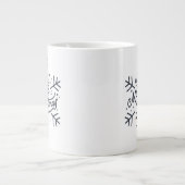 クリスマスメリーをお過ごし – Snowflake ジャンボコーヒーマグカップ (正面)