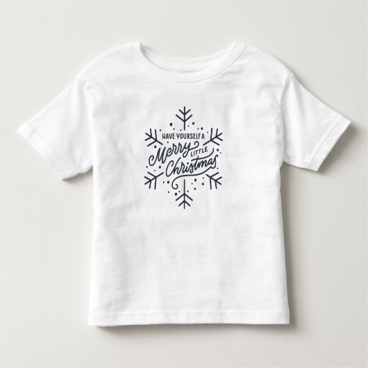 クリスマスメリーをお過ごし – Snowflake トドラーTシャツ (正面)