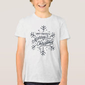 クリスマスメリーをお過ごし – Snowflake トライブレンドＴシャツ (正面)