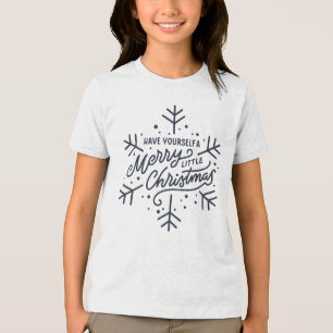 クリスマスメリーをお過ごし – Snowflake トライブレンドTシャツ