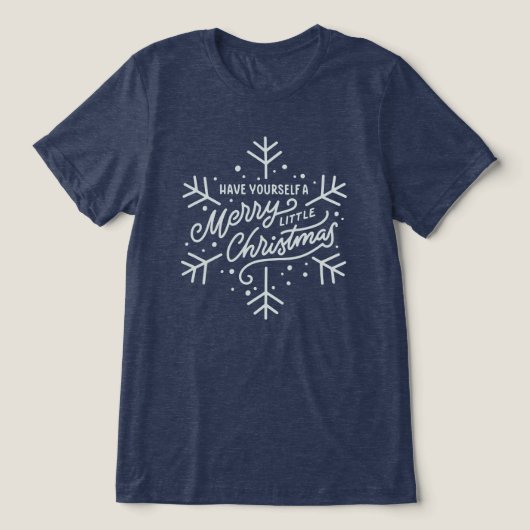 クリスマスメリーをお過ごし – Snowflake トライブレンドＴシャツ (デザイン正面)