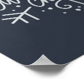 クリスマスメリーをお過ごし – Snowflake ポスター (角)