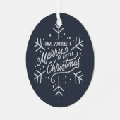 クリスマスメリーをお過ごし – Snowflake メタルオーナメント (正面左)