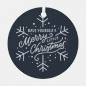 クリスマスメリーをお過ごし – Snowflake メタルオーナメント (正面)