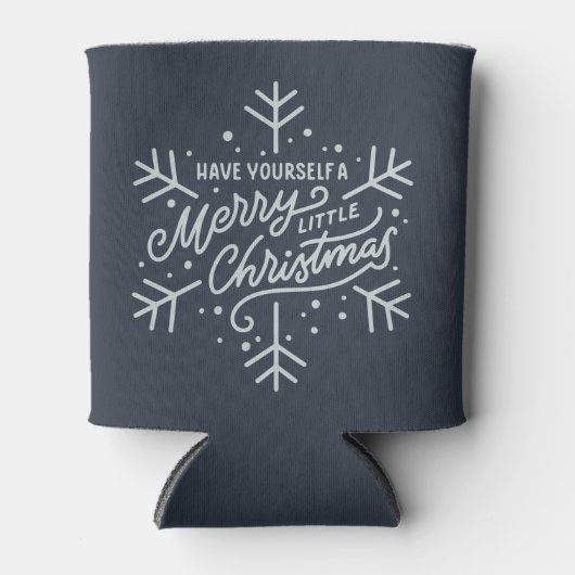 クリスマスメリーをお過ごし – Snowflake 缶クーラー (正面)