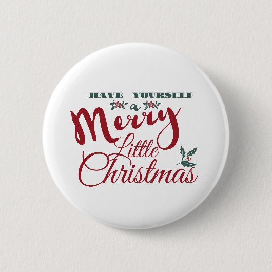 クリスマスメリーを少しエレガントお過ごし 缶バッジ (正面)