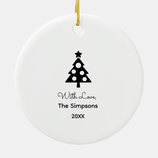 クリスマスメリーを少しモダン過ごす セラミックオーナメント (裏面)