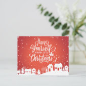 クリスマスメリーを少し過ごす |はがき シーズンポストカード (スタンド正面)