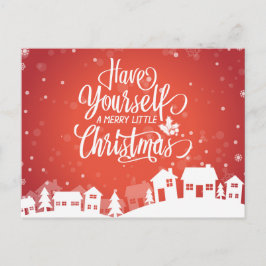 クリスマスメリーを少し過ごす |はがき シーズンポストカード