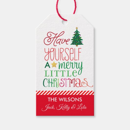 クリスマスメリーを少し過ごす ギフトタグ (正面)