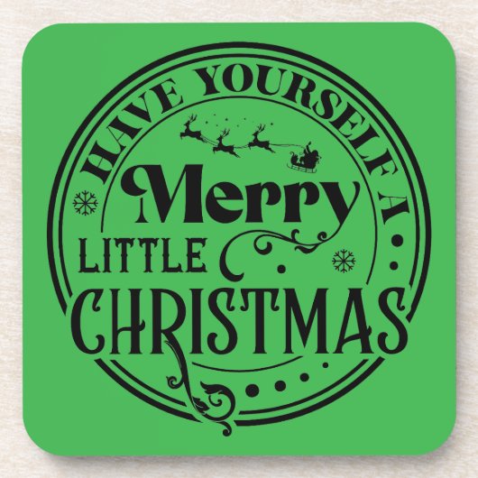 クリスマスメリーを少し過ごす コースター (正面)