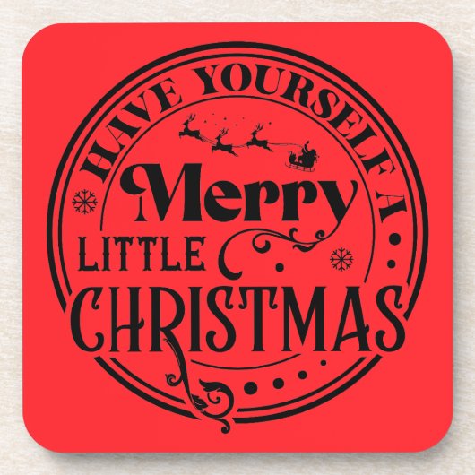 クリスマスメリーを少し過ごす コースター (正面)