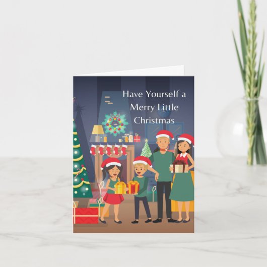 クリスマスメリーを少し過ごす サンキューカード (正面)