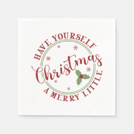 クリスマスメリーを少し過ごす スタンダードカクテルナプキン