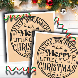 クリスマスメリーを少し過ごす スタンダードカクテルナプキン