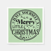 クリスマスメリーを少し過ごす スタンダードカクテルナプキン (正面)