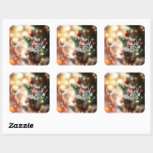 クリスマスメリーを少し過ごす |ステッカー スクエアシール (シート)