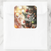 クリスマスメリーを少し過ごす |ステッカー スクエアシール (バッグ)