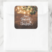 クリスマスメリーを少し過ごす |ステッカー スクエアシール (バッグ)