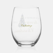 クリスマスメリーを少し過ごす ステムなしワイングラス (裏面)