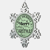 クリスマスメリーを少し過ごす スノーフレークピューターオーナメント (右)