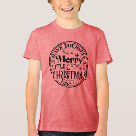 クリスマスメリーを少し過ごす トライブレンドTシャツ