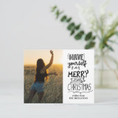 クリスマスメリーを少し過ごす | フォト シーズンポストカード (スタンド正面)