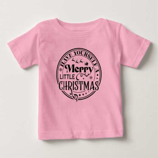 クリスマスメリーを少し過ごす ベビーTシャツ (正面)