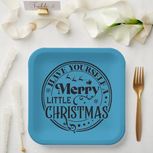 クリスマスメリーを少し過ごす ペーパープレート (ウェディング)