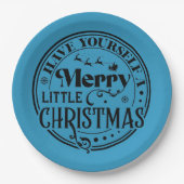 クリスマスメリーを少し過ごす ペーパープレート (正面)