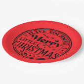 クリスマスメリーを少し過ごす ペーパープレート (アングル)
