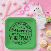 クリスマスメリーを少し過ごす ペーパープレート (パーティー)
